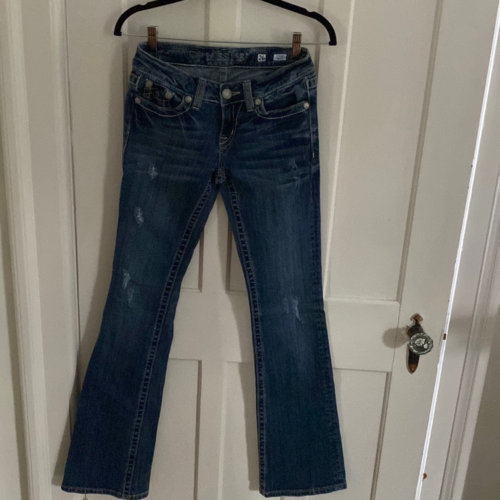 Miss Me boot leg distressed flare jeans